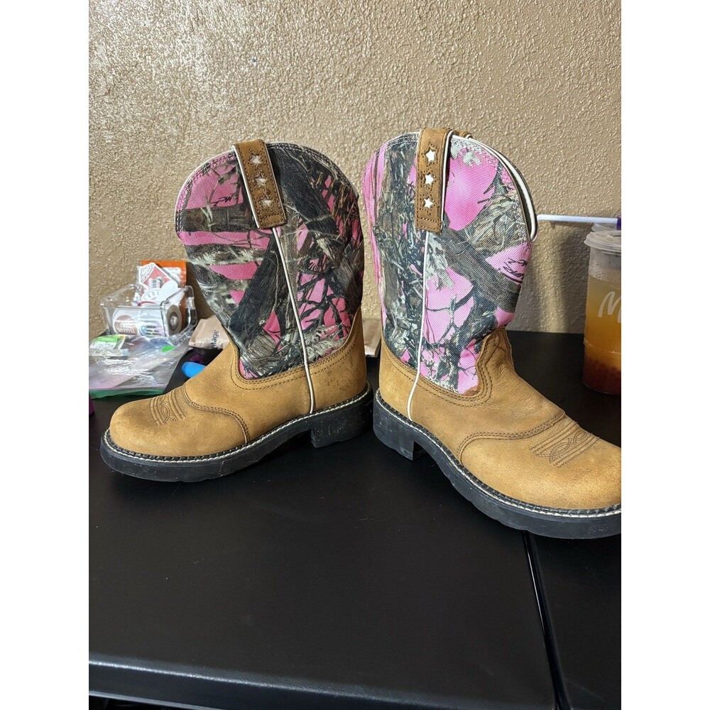 Ariat Women’s Western Equestrian Boots Pink Camo Leather US 7.5 10010920